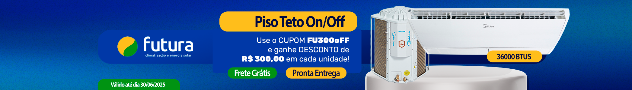 piso teto on/off midea