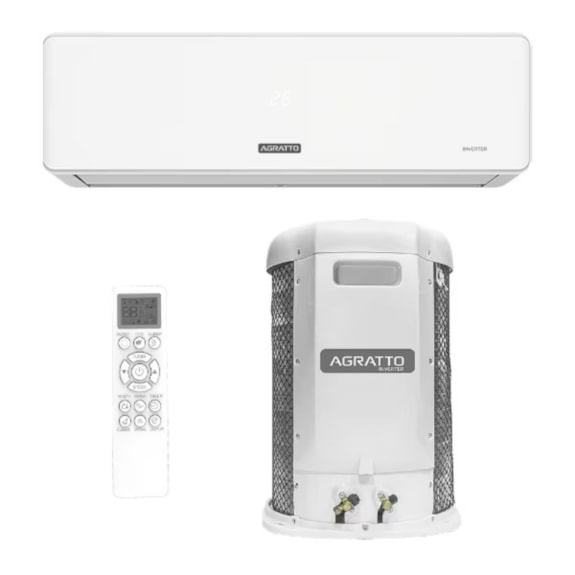 AR CONDICIONADO AGRATTO SPLIT FIT TOP INVERTER 30.000 BTUS 220V MONO FRIO R32 HT FICST30F-02I