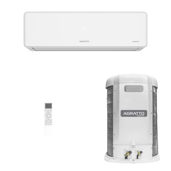 AR CONDICIONADO AGRATTO SPLIT INVERTER LIV TOP 30.000 BTUS 220V MONO FRIO R32 VT LCST30F-02I