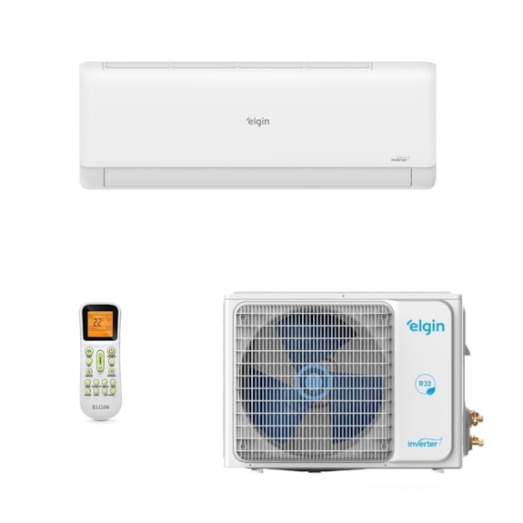 AR CONDICIONADO ELGIN SPLIT HI WALL ECO INVERTER II WIFI INTG 9000 BTUS FRIO 220V 45HJFI09C2WC 45HJFE09C2CC