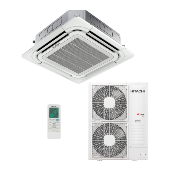 AR CONDICIONADO HITACHI CASSETE INVERTER AIR CORE 600 46.000 BTUS 220V MONO Q/F R32 HT SCI48B3IV