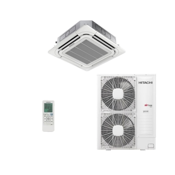 AR CONDICIONADO HITACHI CASSETE INVERTER AIR CORE 600 56.000 BTUS 220V MONO Q/F R32 HT SCI60B3IV PHCK160SBH1