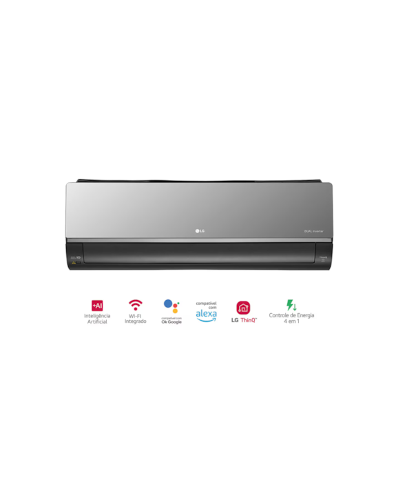 AR CONDICIONADO LG DUAL INVETER ARTCOOL VOICE + AI 12.000 BTUS 220V