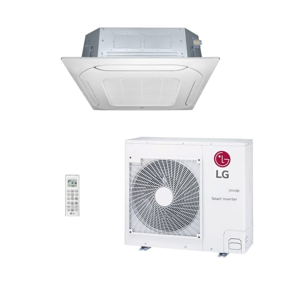 AR CONDICIONADO LG SPLIT CASSETE 4 VIAS INVERTER WIFI 31.000 BTUS 220VHT ATNW36GNLP1.ANWZBR1 ATUW36GNLP1.ANWZBR1
