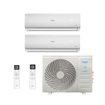 Ar-Condicionado Multi Split Inverter Elgin 18.000 (2x Evap HW 12.000) Quente/Frio 220V