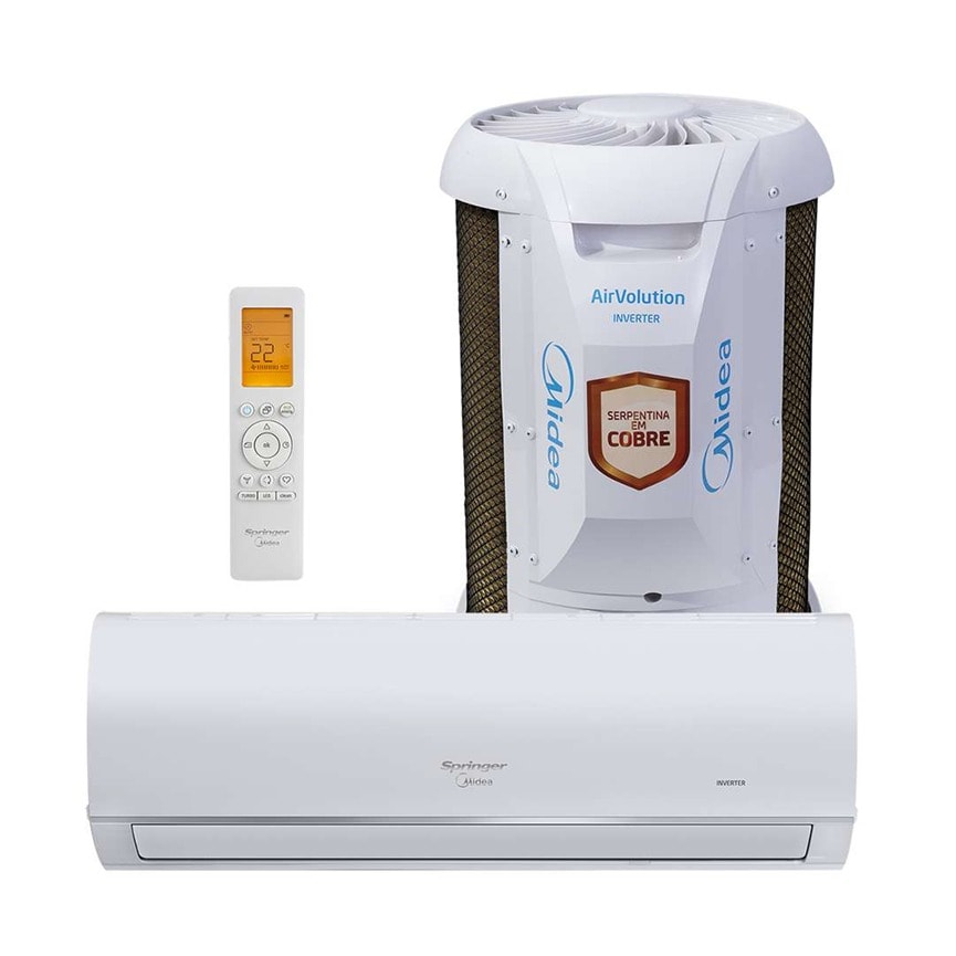 AR CONDICIONADO SPRINGER MIDEA SPLIT AIRVOLUTION CONNECT INVERTER 18.000 BTUS 220V FRIO R32 VT 42AFVCI18S5 38TVCI18S5