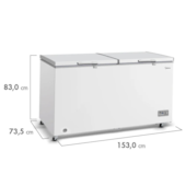 FREEZER HORIZONTAL BRANCO 508L 220V MIDEA
