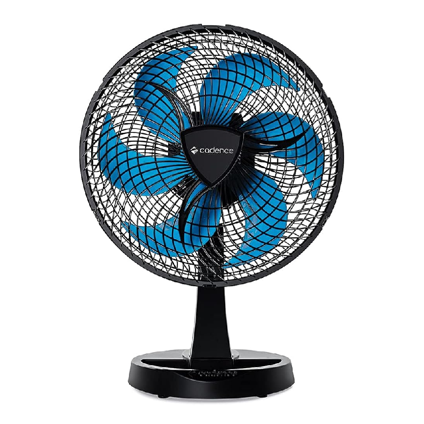 VENTILADOR DE MESA CADENCE NEW WINDY 30CM 6P 127V PRETO/AZUL VTR560
