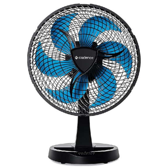 VENTILADOR DE MESA CADENCE NEW WINDY 30CM 6P 127V PRETO/AZUL VTR560