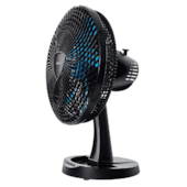 VENTILADOR DE MESA CADENCE NEW WINDY 30CM 6P 127V PRETO/AZUL VTR560