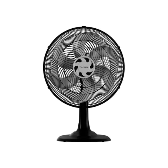 VENTILADOR OSC MESA TURBO 6P 40CM PRETO 127V VENTISOL