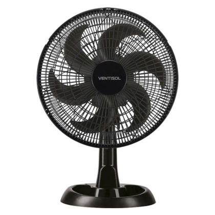 VENTILADOR OSC MESA TURBO ECO 6P 30CM PRETO 127V VENTISOL