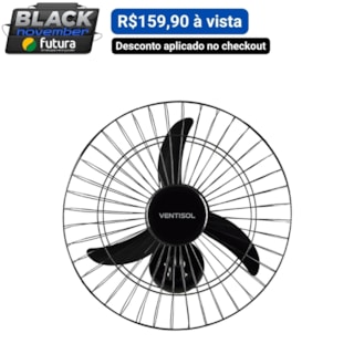 VENTILADOR OSC PAREDE NEW 50CM PR GR ACO PR 220V VENTISOL